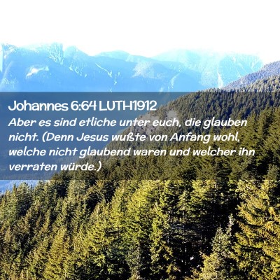 Picture 02 - Johannes 6:64 LUTH1912 - Aber es sind etliche unter euch, die glauben - Bible Verse Picture