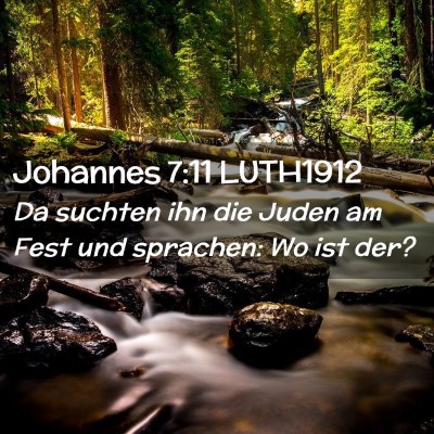Picture 02 - Johannes 7:11 LUTH1912 - Da suchten ihn die Juden am Fest und sprachen: Wo - Bible Verse Picture