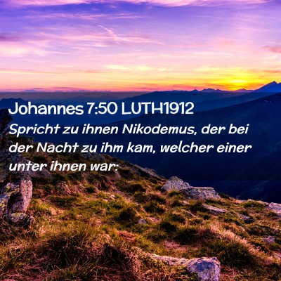 Picture 02 - Johannes 7:50 LUTH1912 - Spricht zu ihnen Nikodemus, der bei der Nacht zu - Bible Verse Picture