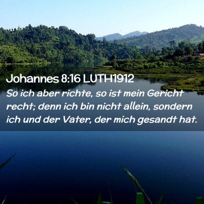 Picture 02 - Johannes 8:16 LUTH1912 - So ich aber richte, so ist mein Gericht recht; - Bible Verse Picture