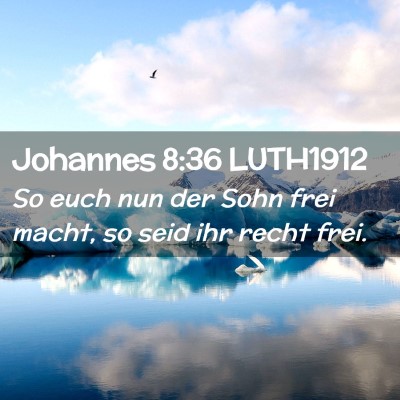 Picture 02 - Johannes 8:36 LUTH1912 - So euch nun der Sohn frei macht, so seid ihr - Bible Verse Picture