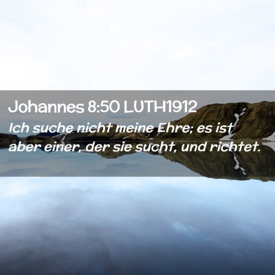 Picture 02 - Johannes 8:50 LUTH1912 - Ich suche nicht meine Ehre; es ist aber einer, - Bible Verse Picture