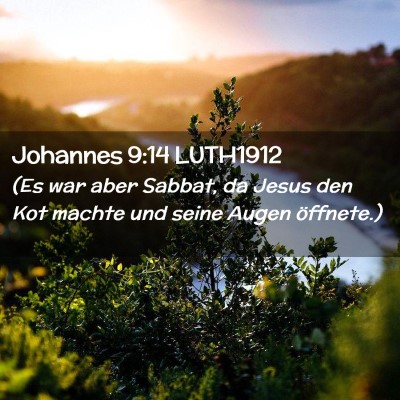 Picture 02 - Johannes 9:14 LUTH1912 - (Es war aber Sabbat, da Jesus den Kot machte und - Bible Verse Picture