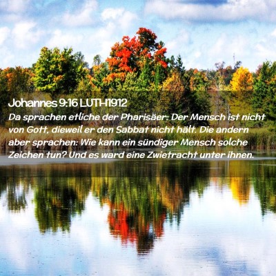 Picture 02 - Johannes 9:16 LUTH1912 - Da sprachen etliche der Pharisäer: Der Mensch - Bible Verse Picture