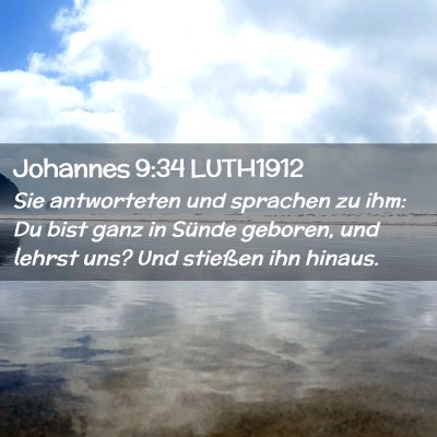 Picture 02 - Johannes 9:34 LUTH1912 - Sie antworteten und sprachen zu ihm: Du bist ganz - Bible Verse Picture