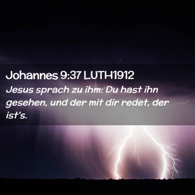 Picture 02 - Johannes 9:37 LUTH1912 - Jesus sprach zu ihm: Du hast ihn gesehen, und der - Bible Verse Picture