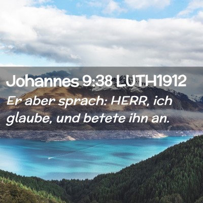 Picture 02 - Johannes 9:38 LUTH1912 - Er aber sprach: HERR, ich glaube, und betete ihn - Bible Verse Picture