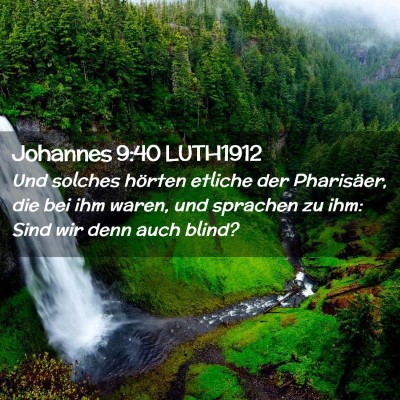 Picture 02 - Johannes 9:40 LUTH1912 - Und solches hörten etliche der Pharisäer, die - Bible Verse Picture