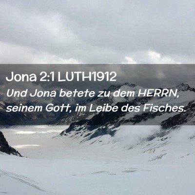 Picture 02 - Jona 2:1 LUTH1912 - Und Jona betete zu dem HERRN, seinem Gott, im - Bible Verse Picture