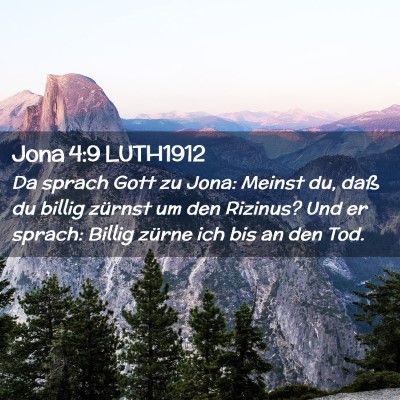 Picture 02 - Jona 4:9 LUTH1912 - Da sprach Gott zu Jona: Meinst du, daß du billig - Bible Verse Picture