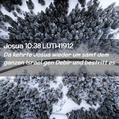 Picture 02 - Josua 10:38 LUTH1912 - Da kehrte Josua wieder um samt dem ganzen Israel - Bible Verse Picture