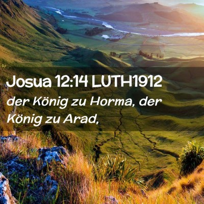 Picture 02 - Josua 12:14 LUTH1912 - der König zu Horma, der König zu - Bible Verse Picture