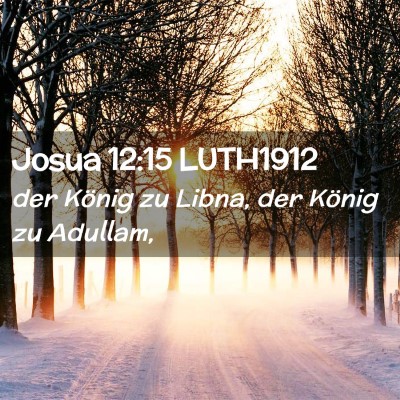 Picture 02 - Josua 12:15 LUTH1912 - der König zu Libna, der König zu - Bible Verse Picture