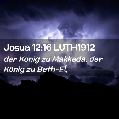Picture 02 - Josua 12:16 LUTH1912 - der König zu Makkeda, der König zu - Bible Verse Picture