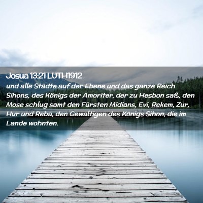 Picture 02 - Josua 13:21 LUTH1912 - und alle Städte auf der Ebene und das ganze - Bible Verse Picture