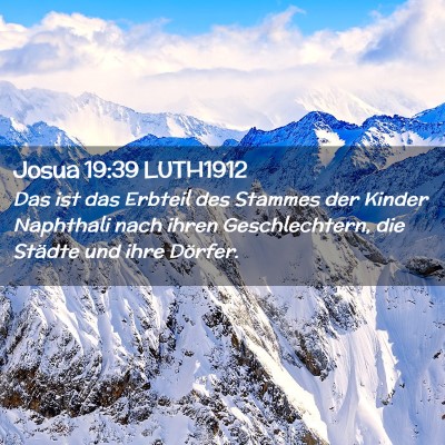 Picture 02 - Josua 19:39 LUTH1912 - Das ist das Erbteil des Stammes der Kinder - Bible Verse Picture