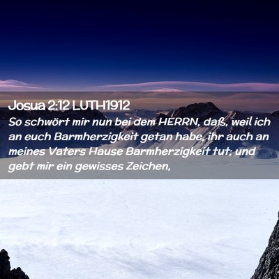 Picture 02 - Josua 2:12 LUTH1912 - So schwört mir nun bei dem HERRN, daß, weil ich - Bible Verse Picture