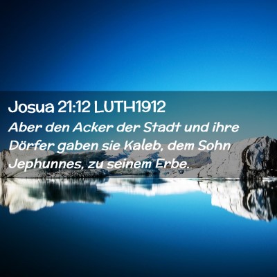Picture 02 - Josua 21:12 LUTH1912 - Aber den Acker der Stadt und ihre Dörfer gaben - Bible Verse Picture
