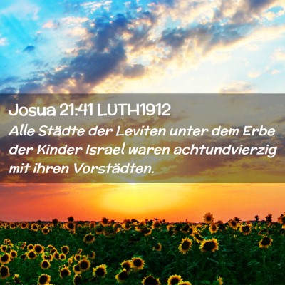 Picture 02 - Josua 21:41 LUTH1912 - Alle Städte der Leviten unter dem Erbe der - Bible Verse Picture