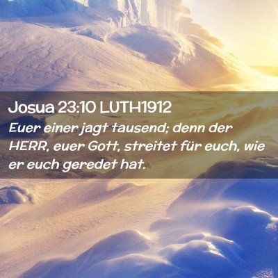 Picture 02 - Josua 23:10 LUTH1912 - Euer einer jagt tausend; denn der HERR, euer - Bible Verse Picture