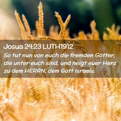 Picture 02 - Josua 24:23 LUTH1912 - So tut nun von euch die fremden Götter, die - Bible Verse Picture