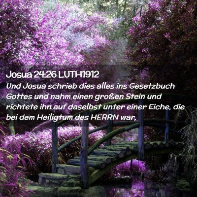 Picture 02 - Josua 24:26 LUTH1912 - Und Josua schrieb dies alles ins Gesetzbuch - Bible Verse Picture