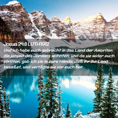 Picture 02 - Josua 24:8 LUTH1912 - Und ich habe euch gebracht in das Land der - Bible Verse Picture