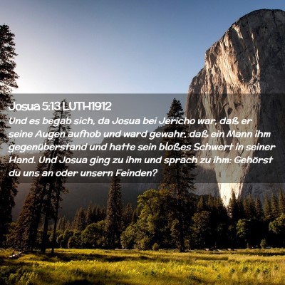Picture 02 - Josua 5:13 LUTH1912 - Und es begab sich, da Josua bei Jericho war, daß - Bible Verse Picture