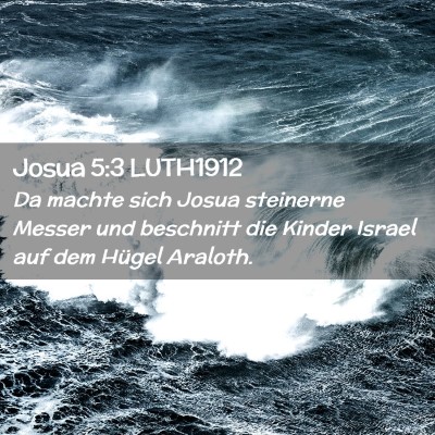 Picture 02 - Josua 5:3 LUTH1912 - Da machte sich Josua steinerne Messer und - Bible Verse Picture