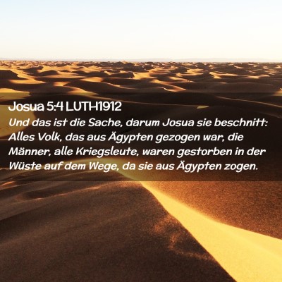 Picture 02 - Josua 5:4 LUTH1912 - Und das ist die Sache, darum Josua sie beschnitt: - Bible Verse Picture
