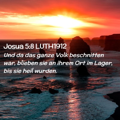 Picture 02 - Josua 5:8 LUTH1912 - Und da das ganze Volk beschnitten war, blieben - Bible Verse Picture