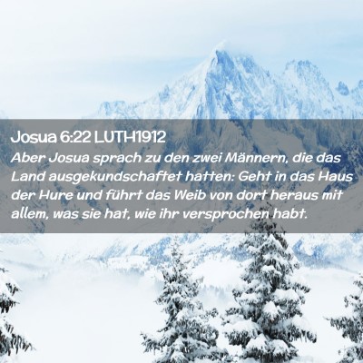 Picture 02 - Josua 6:22 LUTH1912 - Aber Josua sprach zu den zwei Männern, die das - Bible Verse Picture
