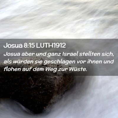 Picture 02 - Josua 8:15 LUTH1912 - Josua aber und ganz Israel stellten sich, als - Bible Verse Picture