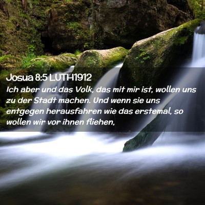 Picture 02 - Josua 8:5 LUTH1912 - Ich aber und das Volk, das mit mir ist, wollen - Bible Verse Picture