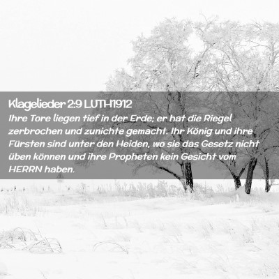 Picture 02 - Klagelieder 2:9 LUTH1912 - Ihre Tore liegen tief in der Erde; er hat die - Bible Verse Picture