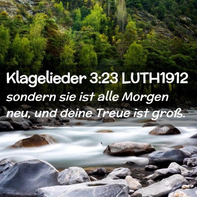 Picture 02 - Klagelieder 3:23 LUTH1912 - sondern sie ist alle Morgen neu, und deine Treue - Bible Verse Picture