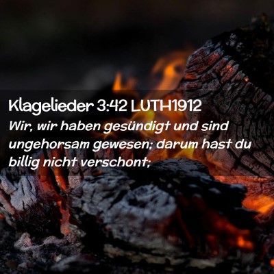 Picture 02 - Klagelieder 3:42 LUTH1912 - Wir, wir haben gesündigt und sind ungehorsam - Bible Verse Picture