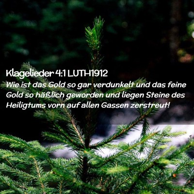 Picture 02 - Klagelieder 4:1 LUTH1912 - Wie ist das Gold so gar verdunkelt und das feine - Bible Verse Picture