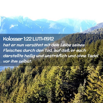 Picture 02 - Kolosser 1:22 LUTH1912 - hat er nun versöhnt mit dem Leibe seines - Bible Verse Picture