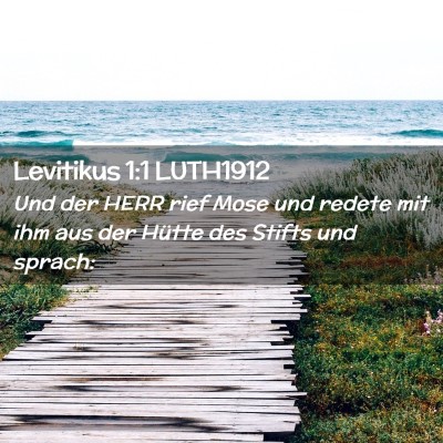 Picture 02 - Levitikus 1:1 LUTH1912 - Und der HERR rief Mose und redete mit ihm aus der - Bible Verse Picture