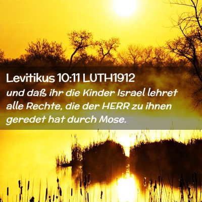 Picture 02 - Levitikus 10:11 LUTH1912 - und daß ihr die Kinder Israel lehret alle - Bible Verse Picture