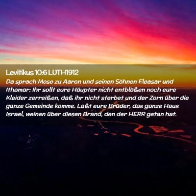Picture 02 - Levitikus 10:6 LUTH1912 - Da sprach Mose zu Aaron und seinen Söhnen - Bible Verse Picture