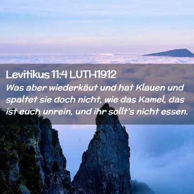 Picture 02 - Levitikus 11:4 LUTH1912 - Was aber wiederkäut und hat Klauen und spaltet - Bible Verse Picture
