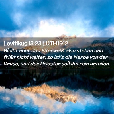 Picture 02 - Levitikus 13:23 LUTH1912 - Bleibt aber das Eiterweiß also stehen und frißt - Bible Verse Picture
