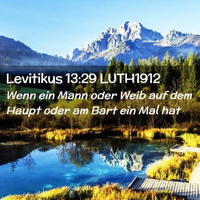 Picture 02 - Levitikus 13:29 LUTH1912 - Wenn ein Mann oder Weib auf dem Haupt oder am - Bible Verse Picture