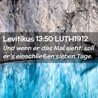 Picture 02 - Levitikus 13:50 LUTH1912 - Und wenn er das Mal sieht, soll er's - Bible Verse Picture