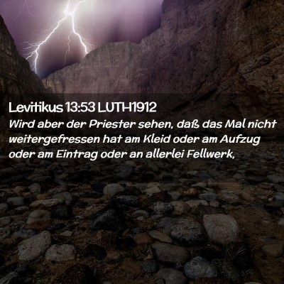 Picture 02 - Levitikus 13:53 LUTH1912 - Wird aber der Priester sehen, daß das Mal nicht - Bible Verse Picture