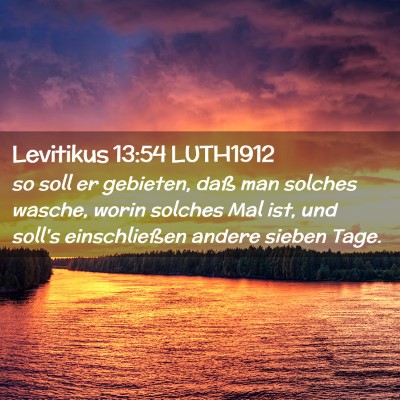 Picture 02 - Levitikus 13:54 LUTH1912 - so soll er gebieten, daß man solches wasche, - Bible Verse Picture
