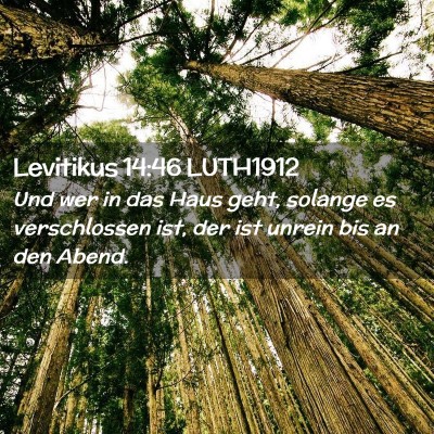 Picture 02 - Levitikus 14:46 LUTH1912 - Und wer in das Haus geht, solange es verschlossen - Bible Verse Picture