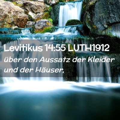 Picture 02 - Levitikus 14:55 LUTH1912 - über den Aussatz der Kleider und der - Bible Verse Picture